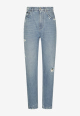 Dolce & Gabbana High-Waist Distressed Jeans Denim FTBXGD G8GJ3 S9001