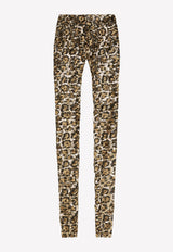 Dolce & Gabbana Sequined Leopard Pattern Pants Brown FTCH5T FLSCO S0905