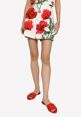 Poppy-Print Poplin Shorts Dolce & Gabbana FTCKAT HS5NN HA3VN