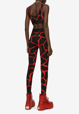 Dolce & Gabbana Giraffe-Print Jersey Leggings Black FTCKQT FSG56 HSYQN