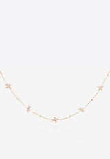 قلادة دايموند سبلاش كولكشن من الذهب الأصفر عيار 18 قيراط مع الألماس الأبيض