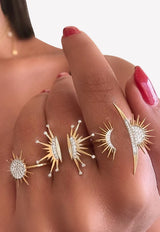 طلب خاص - خاتم دايموند سبلاش كولكشن من الذهب الأصفر عيار 18 قيراط مع الألماس الأبيض