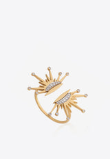 طلب خاص - خاتم دايموند سبلاش كولكشن من الذهب الأصفر عيار 18 قيراط مع الألماس الأبيض