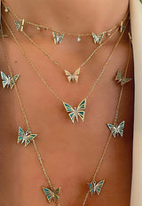 قلادة ماي دريم از تو فلاي من الذهب الأصفر عيار 18 قيراط بالألماس