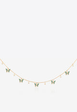 قلادة ماي دريم از تو فلاي من الذهب الأصفر عيار 18 قيراط بالألماس