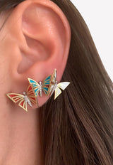 أقراط ماي دريم از تو فلاي من الذهب الأصفر عيار 18 قيراط بالألماس