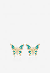 أقراط ماي دريم از تو فلاي من الذهب الأصفر عيار 18 قيراط بالألماس