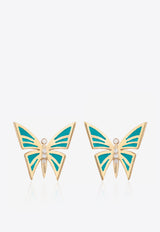 أقراط ماي دريم از تو فلاي من الذهب الأصفر عيار 18 فيراط بالألماس