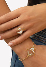 سوار سولي كولكشن من الذهب الأصفر يعرا 18 قيرا مع الألماس الأبيض