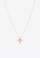 قلادة سبارك كولكشن من الروز غولد عيار 18 قيراط بالألماس الأبيض