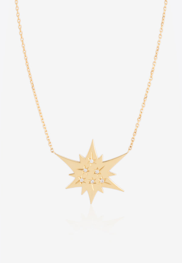 Sparkle Collection Necklace in 18-karat Yellow Gold with White Diamonds