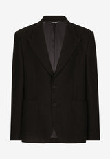 Dolce & Gabbana Single-Breasted Peak-Lapeled Blazer Black