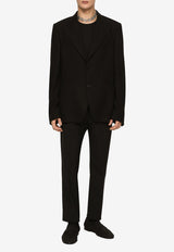 Dolce & Gabbana Single-Breasted Peak-Lapeled Blazer Black