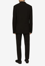 Dolce & Gabbana Single-Breasted Peak-Lapeled Blazer Black