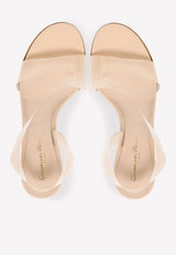 Gianvito Rossi Metropolis 70 Plexi Sandals Nude G31843 70RIC GSVNUNU PATENT NUDE NUDE
