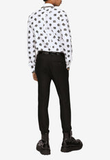 Dolce & Gabbana Logo Printed Long-Sleeved Shirt Monochrome G5IX8T GF119 W0800
