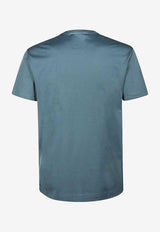 Dolce & Gabbana Logo Plaque Short-Sleeved T-shirt Blue G8KJ9T FU7EQ B6415