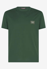Dolce & Gabbana Logo Plaque Short-Sleeved T-shirt Green G8KJ9T FU7EQ V8813