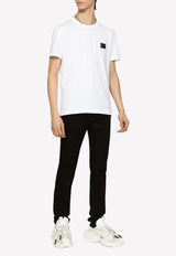 Dolce & Gabbana Logo-Plaque Crewneck T-shirt White G8PT1T G7F2I W0800