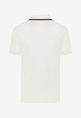Dolce & Gabbana Logo-Embroidered Polo T-shirt White