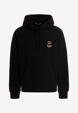Dolce & Gabbana Logo Embroidered Hooded Sweatshirt G9ACJZ HU7H9 N0000 Black
