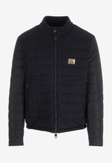 Dolce & Gabbana Logo Plaque Zip-Up Gilet Black G9YG0T GF143 S9000