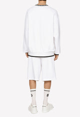 Dolce & Gabbana DG Logo Embroidered Sweatshirt G9ZK9Z FU7DU W0800 White
