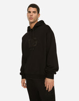 Dolce & Gabbana Logo Monogram Hooded Sweatshirt Black G9ZL0Z FU7DU N0000