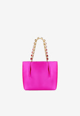 Aquazzura Mini Galactic Crystal Tote Bag in Satin GCYMTOT0-SATEXH EXOTIC ORCHID Pink