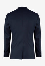 Dolce & Gabbana Damier-Print Silk Scarf with DG Logo Navy GK0RMT FU3Q7 V0764