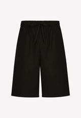 Dolce & Gabbana Logo Tag Bermuda Shorts GV37AT GF855 N0000 Black