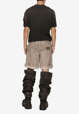 Dolce & Gabbana Vintage-Effect Shorts Beige GVO7HT G8IO7 M0780