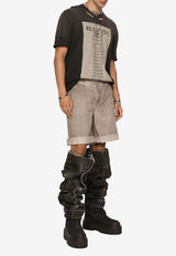 Dolce & Gabbana Vintage-Effect Shorts Beige GVO7HT G8IO7 M0780