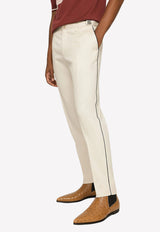 Dolce & Gabbana DG Logo Chino Pants GVRCET FUFJR M2826 Beige