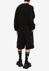 Dolce & Gabbana Logo-Embroidered Cargo Shorts Black GVTTHZ HU7CK N0000