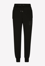 Dolce & Gabbana DG Logo Embroidered Track Pants GVUIHZ FU7DU N0000 Black