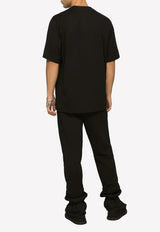 Dolce & Gabbana DG Logo Embroidered Track Pants GVUIHZ FU7DU N0000 Black