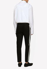 Dolce & Gabbana Slim-Leg Tailored Pants GVWJET FUFHT N0000 Black