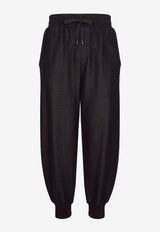 Dolce & Gabbana Denim-Effect Logo Plate Track Pants Blue GVWZHT HU7NQ S8350