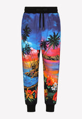 Dolce & Gabbana Hawaiian Print Track Pants GVXQHT HI7RJ HH4JL Multicolor