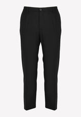 Dolce & Gabbana DG Embroidered Casual Pants GW13EZ FURIR N0000 Black