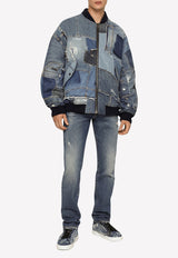 Dolce & Gabbana Slim-Fit Abrasions Jeans GY07CD G8HA9 S9001 Blue