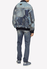 Dolce & Gabbana Slim-Fit Abrasions Jeans GY07CD G8HA9 S9001 Blue