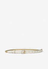Jimmy Choo JC-Chain Calf Leather Belt Gold JC-CHAIN HUT LATTE/LIGHT GOLD