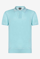 Tom Ford Tennis Pique Polo T-shirt Light Blue KPS005-YMV004S23 HB050