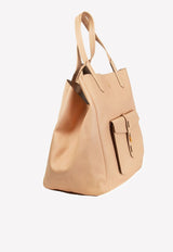 T-Twist Hollywood Leather Tote Bag Tom Ford Oat L1171T-CT3 OAT