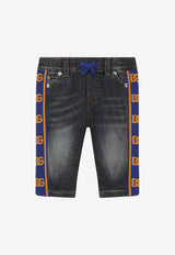 Dolce & Gabbana Kids Baby Boys Logo Tape Drawstring Jeans Denim L13P97 LDB19 S9000