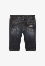 Dolce & Gabbana Kids Baby Boys Logo Tape Drawstring Jeans Denim L13P97 LDB19 S9000