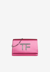 Tom Ford Disco Satin Clutch with Crystal TF Pink L1656-TSA001S 1P003