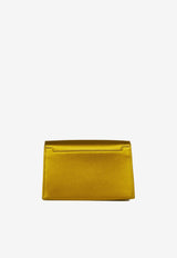 Tom Ford Disco Satin Clutch with Crystal TF Mustard L1656-TSA001S 1Y001